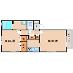 五位堂駅 徒歩11分 2階の物件間取画像